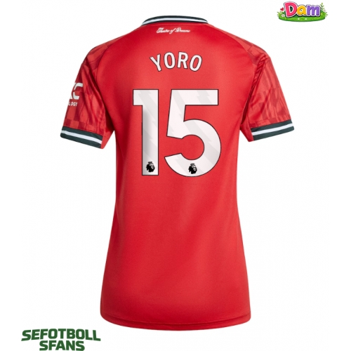 Manchester United Leny Yoro #15 Hemmatröja Kvinnor 2025-26 Kortärmad